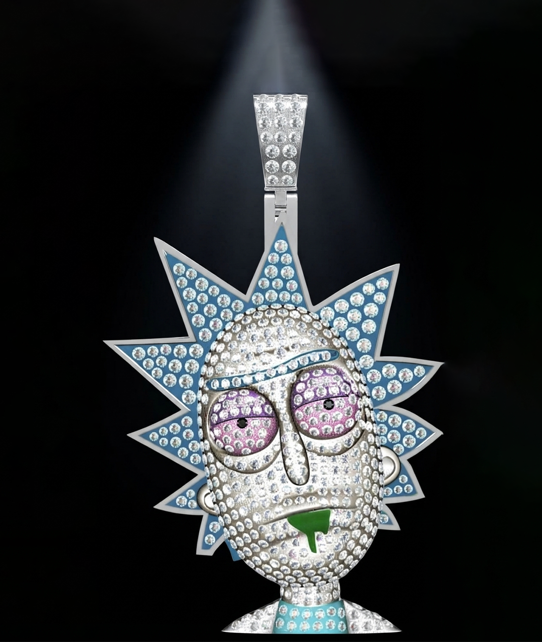 Cartoon Diamond Pendant view 5